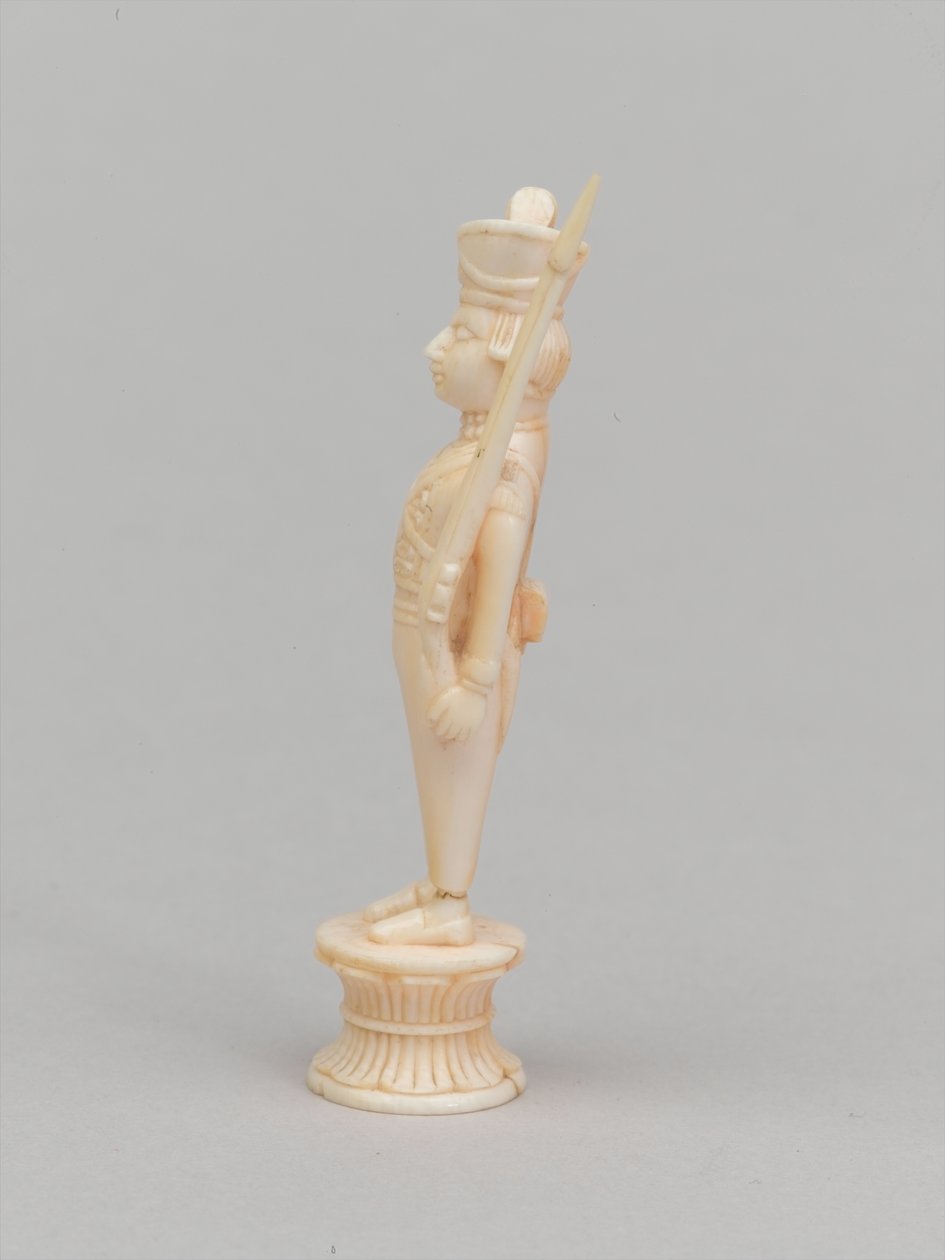 Witte pion, schaakstuk, India, circa 1820 door Joseph Felix Bouchor