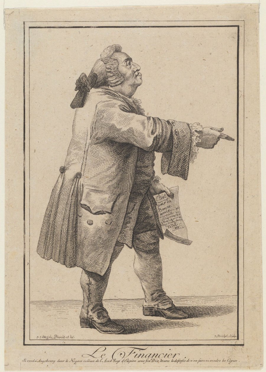 Le Financier, 1784 door Joseph Franz Goez von