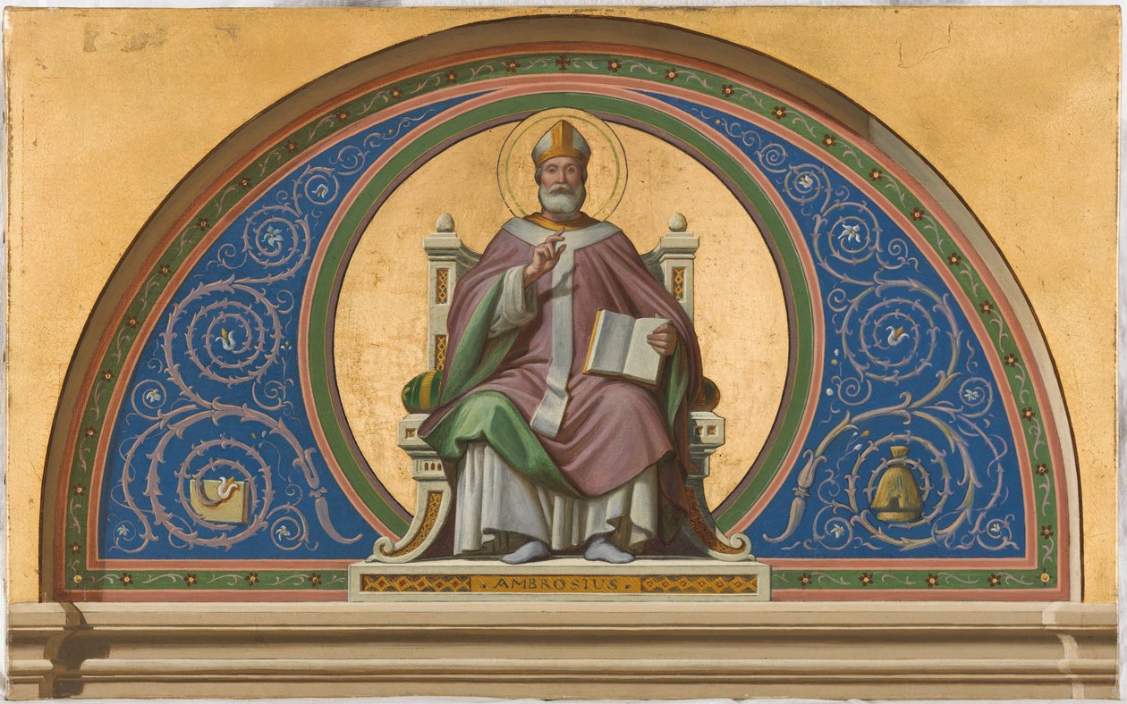Schets voor de Saint-Ambroise kerk: Saint Ambroise door Joseph Frederick Charles Soulacroix