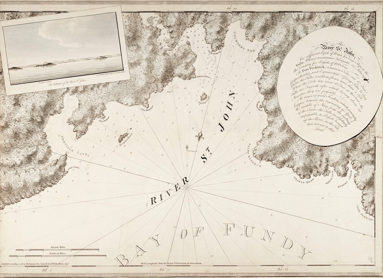 De rivier St. John door Joseph Frederick Wallet DesBarres