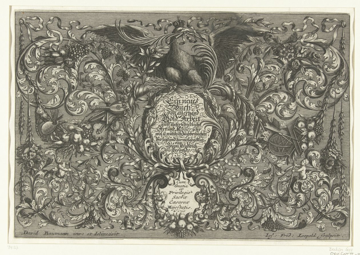 Titelblad: Ein neues Buch von allerhand Gold-Arbeit door Joseph Friedrich Leopold