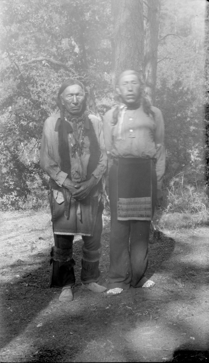 Black Elk en zijn zoon, Black Elk, Ogalalla Sioux die vochten in de slag om Custer door Joseph G. Masters