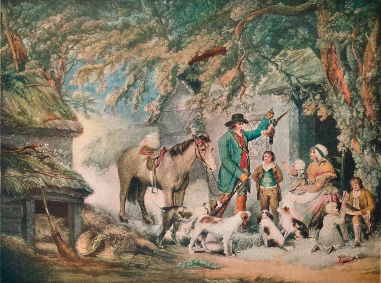 Avond of de terugkeer van de sportman, 1795, 1919 door Joseph Grozer