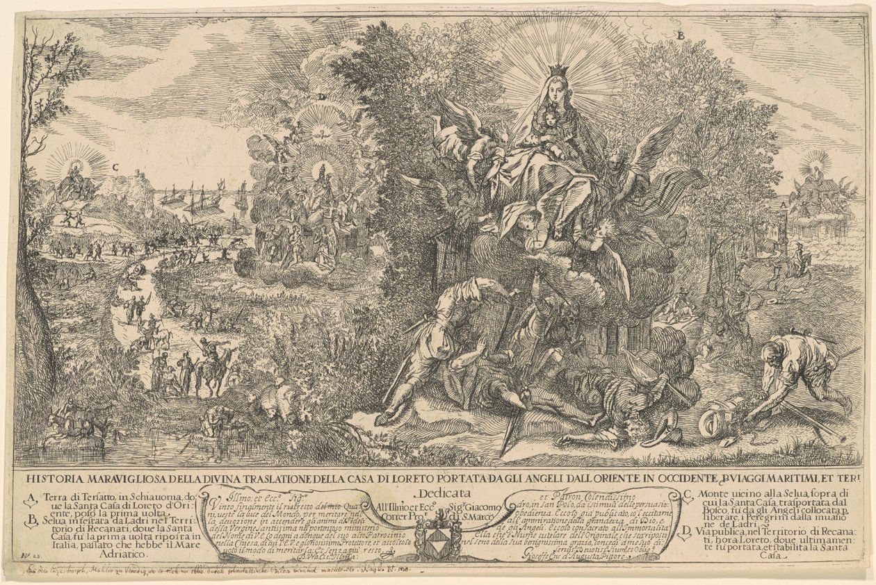 Het transport van het Heilige Huis van Loreto door Joseph Heintz the Younger