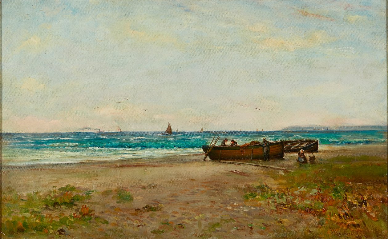 De Boten Verzorgen, Ayrshire Kust door Joseph Henderson