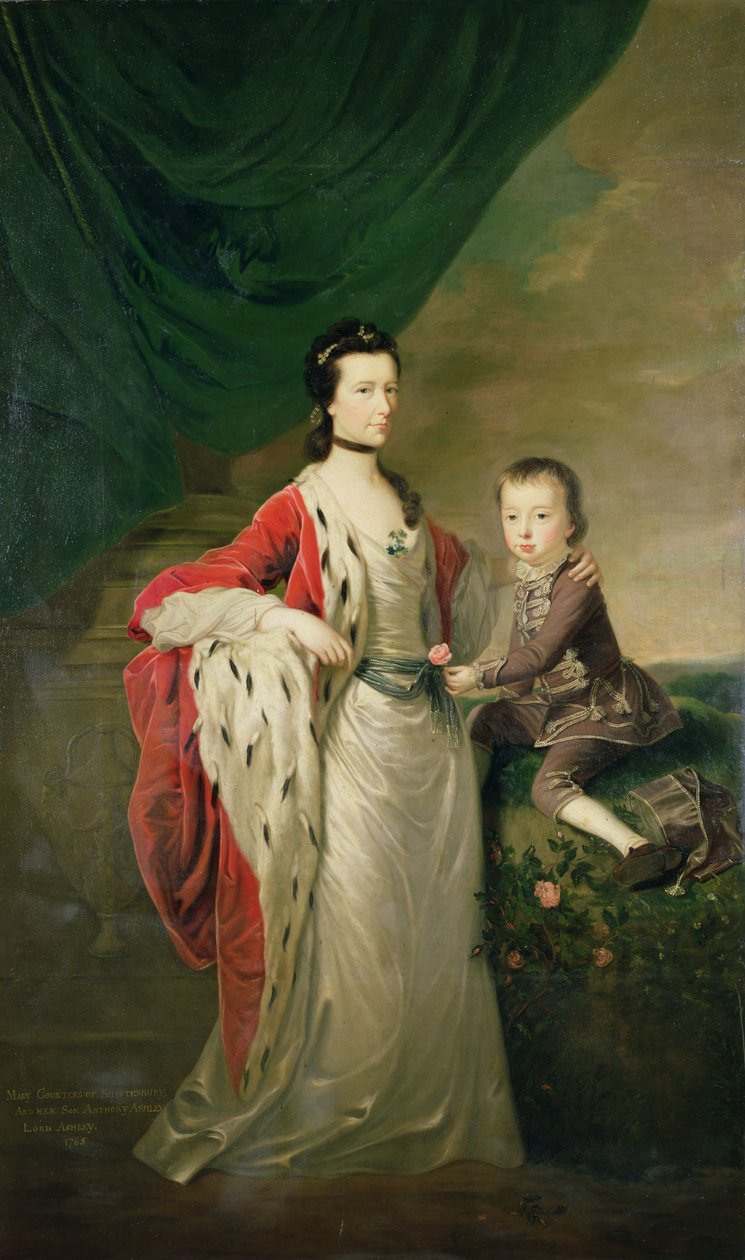 Mary, gravin van Shaftesbury en haar zoon, Anthony Ashley Cooper door Joseph Highmore