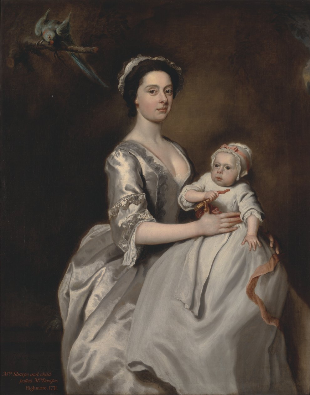 Mrs. Sharpe en haar kind door Joseph Highmore