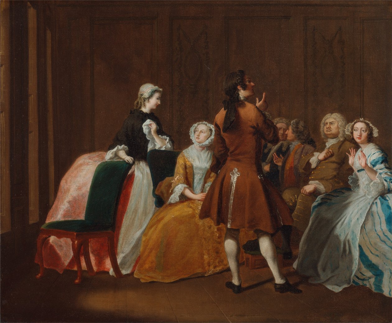 De familie Harlowe, uit "Clarissa" van Samuel Richardson door Joseph Highmore