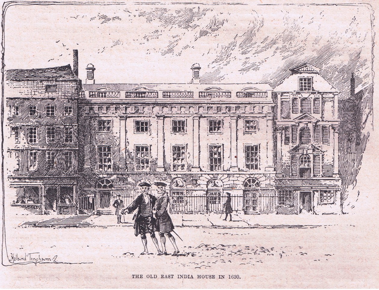 Het oude Oost-Indisch Huis AD 1630 door Joseph Holland Tringham