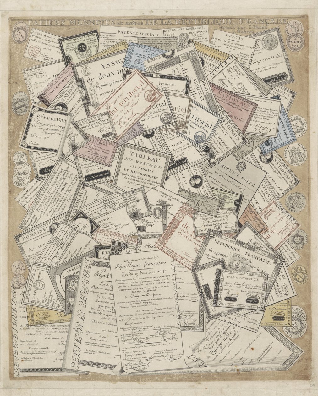 Frans papiergeld door Joseph Hunin