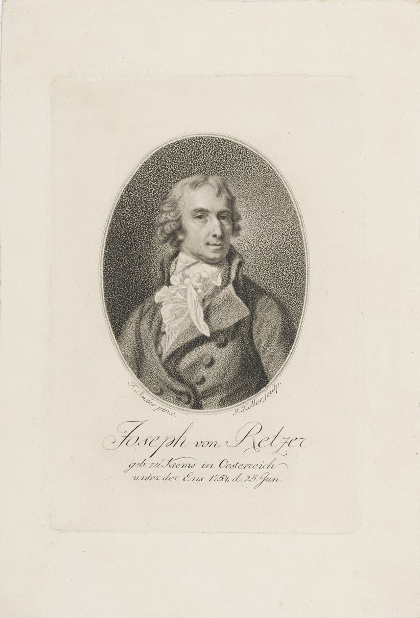 Joseph Friedrich von Retzer 1754-1824, voor 1798 door Joseph Keller