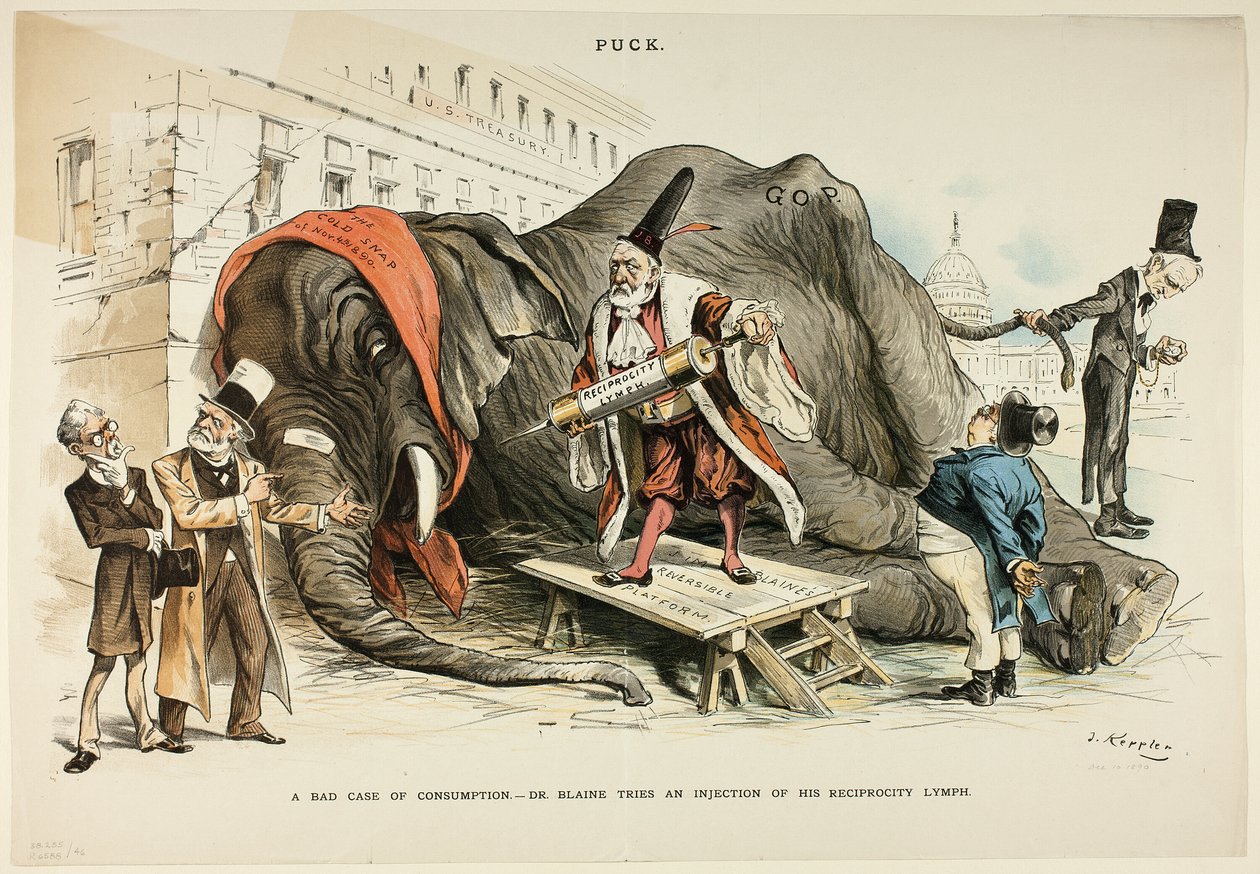 Een slecht geval van consumptie, van Puck door Joseph Keppler