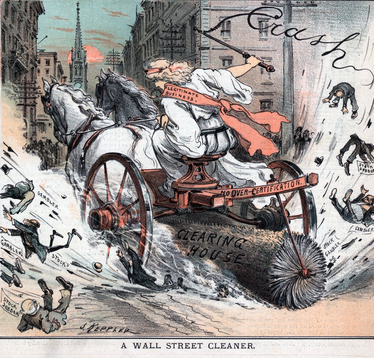 Wall Street cleaner door Joseph Ferdinand Keppler door Joseph Keppler