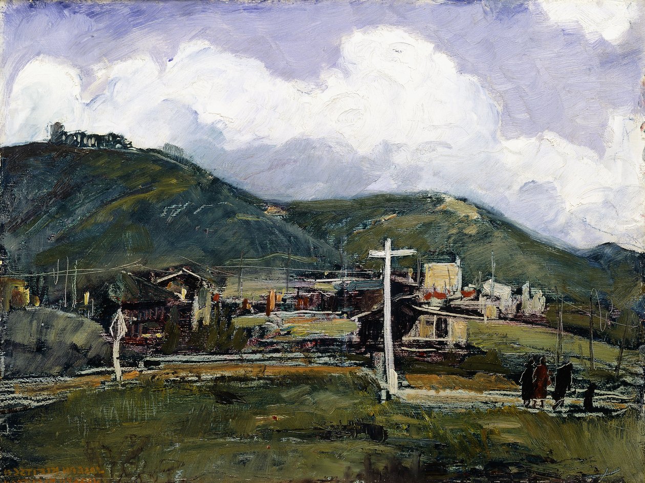 Regenachtige Dag, Laguna door Joseph Kleitsch