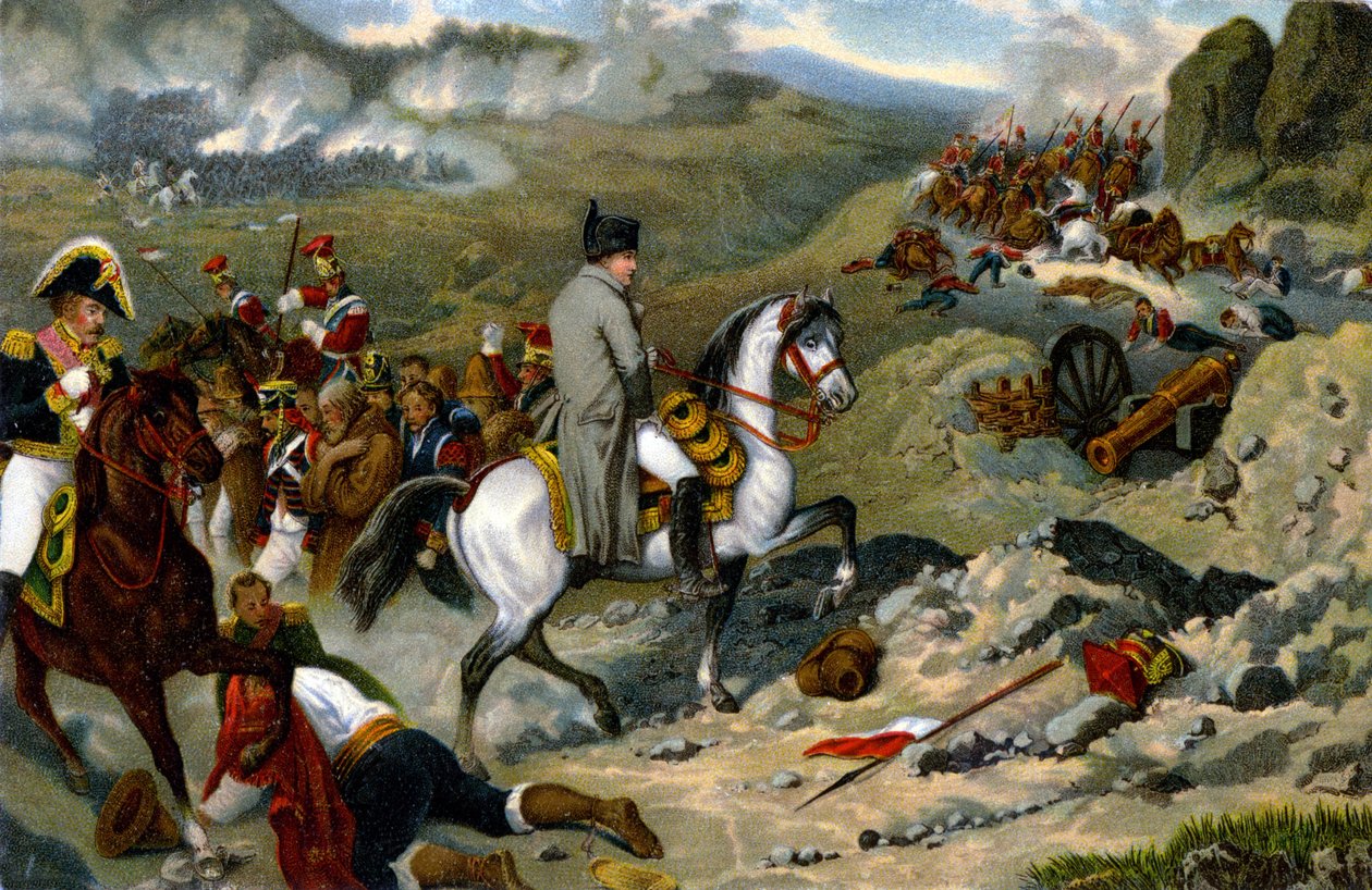 Slag bij Somosierra door Joseph Louis Hippolyte (after) Bellange