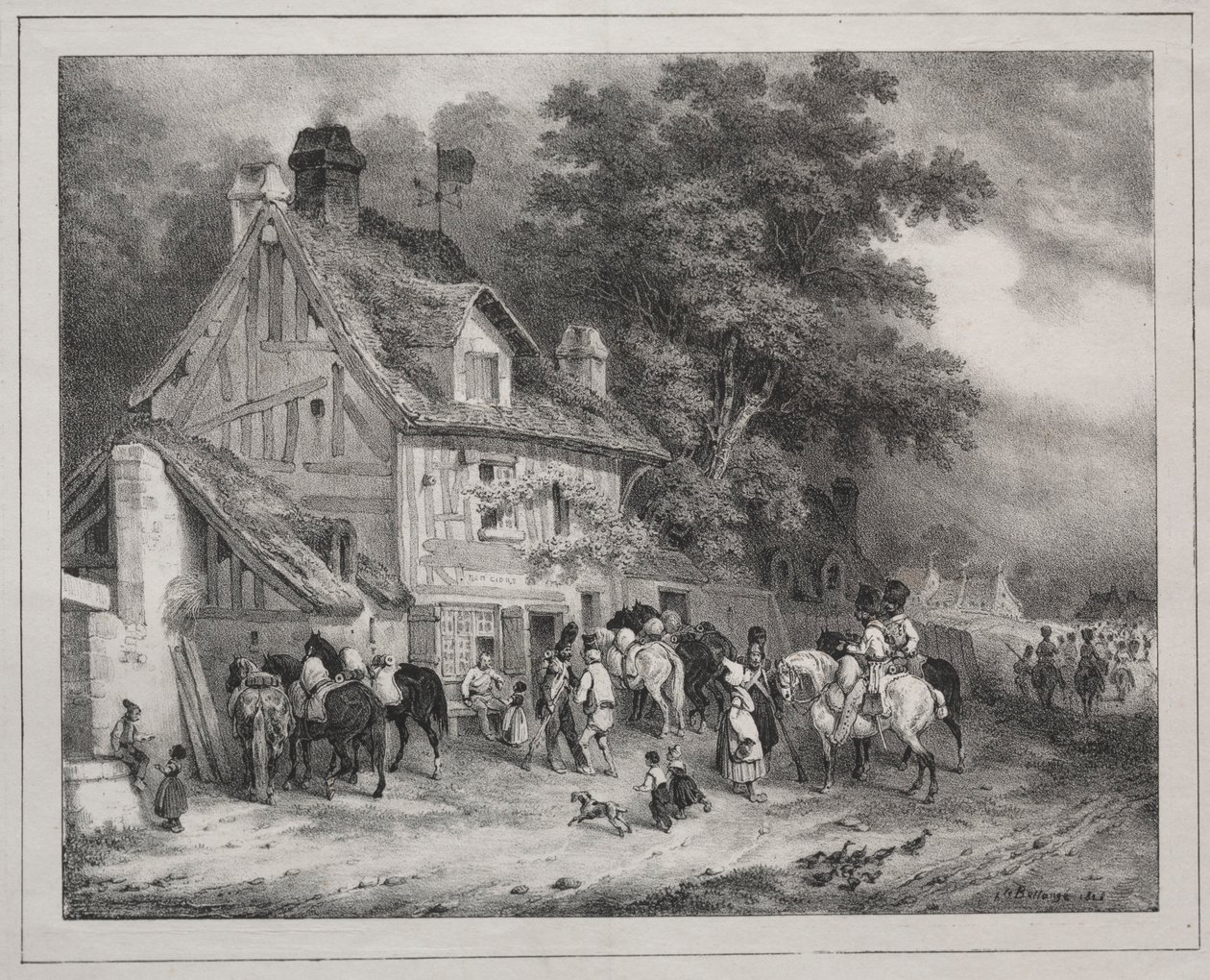 Album van 1829: Souvenir van Normandië, 1828 door Joseph Louis Hippolyte Bellange