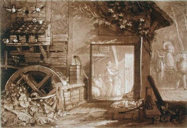 Penbury Mill, Kent, gegraveerd door Charles Turner (1773-1857) gepubliceerd 1808 door Joseph Mallord William (after) Turner