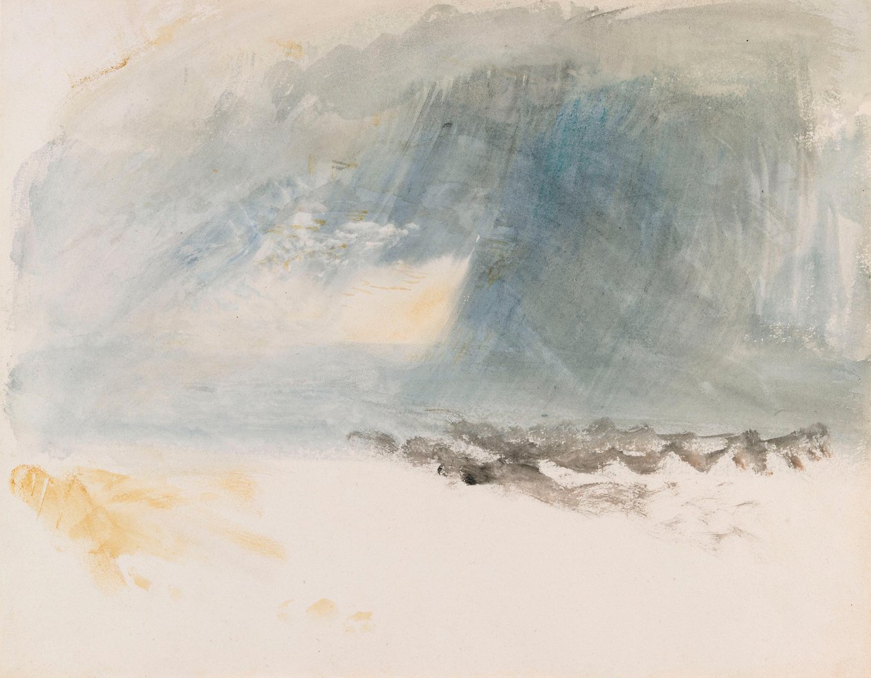 Een regenbui boven water, traditioneel het Meer van Luzern genoemd door Joseph Mallord William Turner
