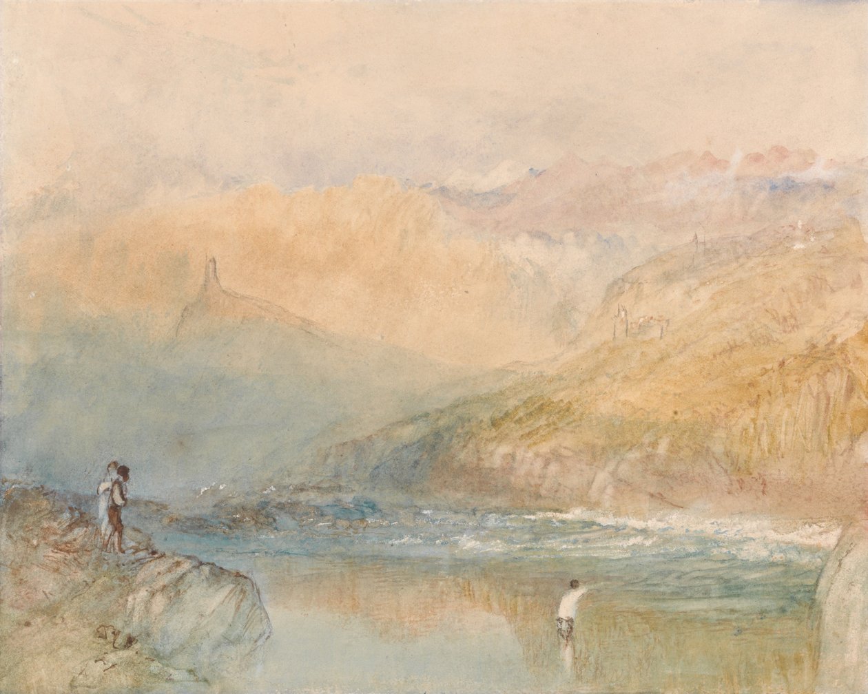 Een uitzicht in Zwitserland, waarschijnlijk het Domleschg-dal door Joseph Mallord William Turner