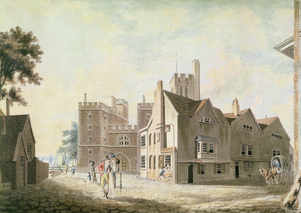 Een uitzicht op het paleis van de aartsbisschop, Lambeth door Joseph Mallord William Turner