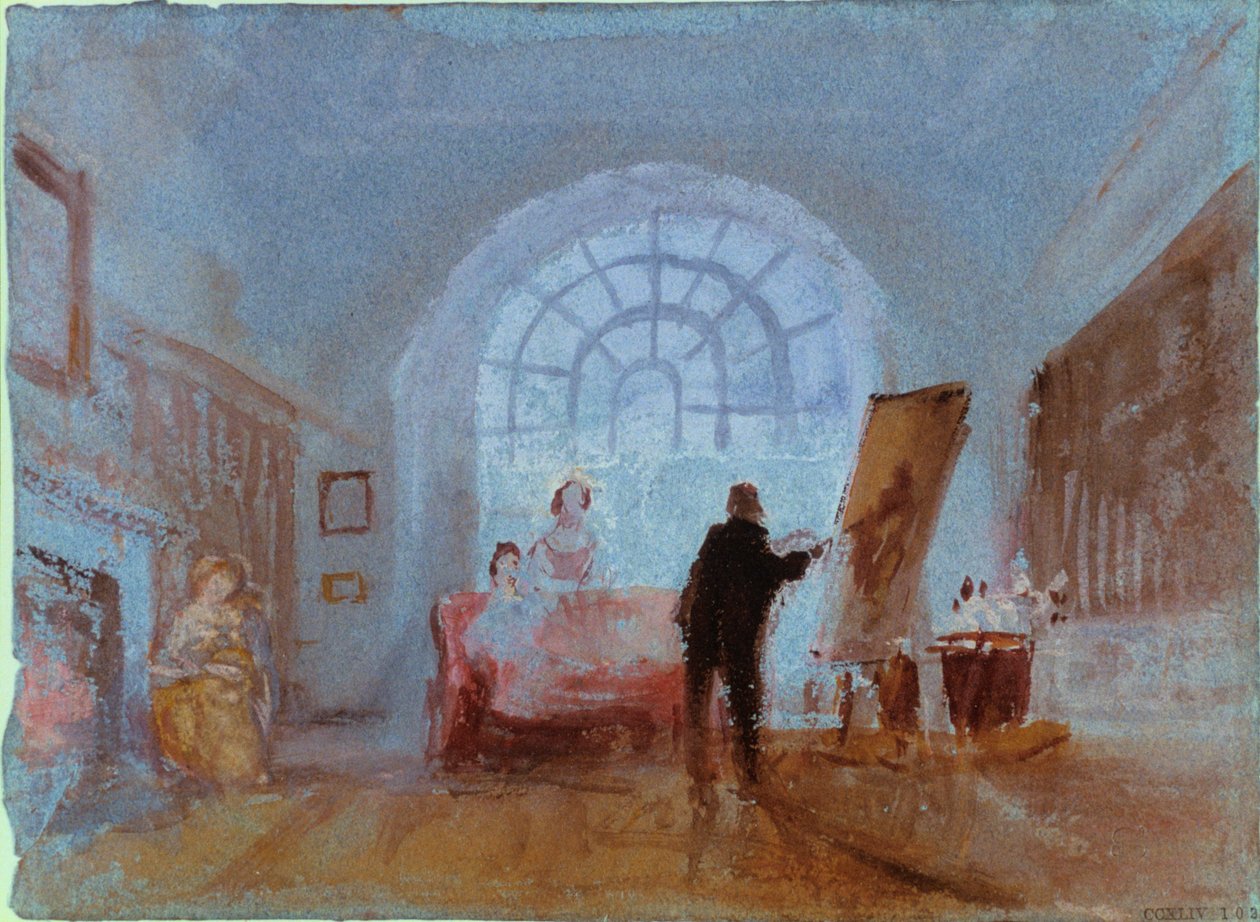 Kunstenaar werkend aan een ezel door Joseph Mallord William Turner