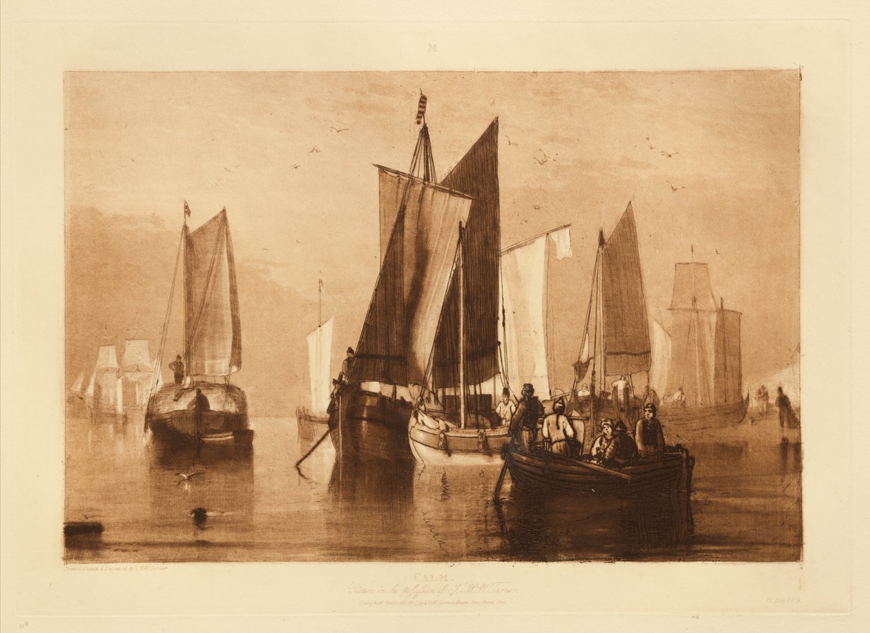 Windstilte door Joseph Mallord William Turner