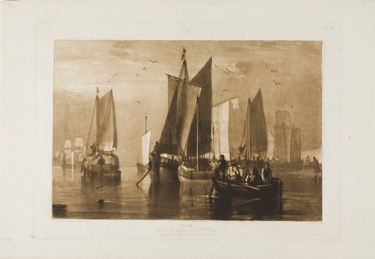 Kalmte, plaat 44 uit Liber Studiorum door Joseph Mallord William Turner