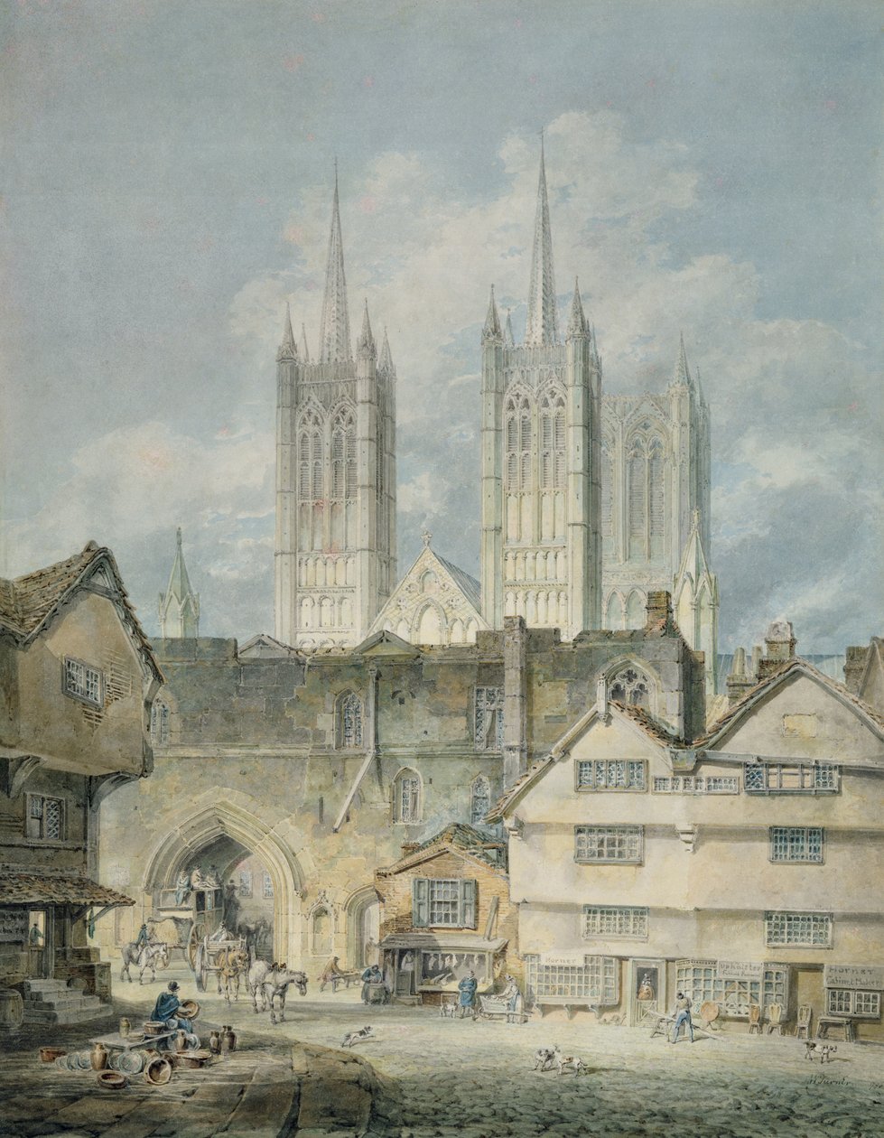 Kathedraal van Lincoln door Joseph Mallord William Turner