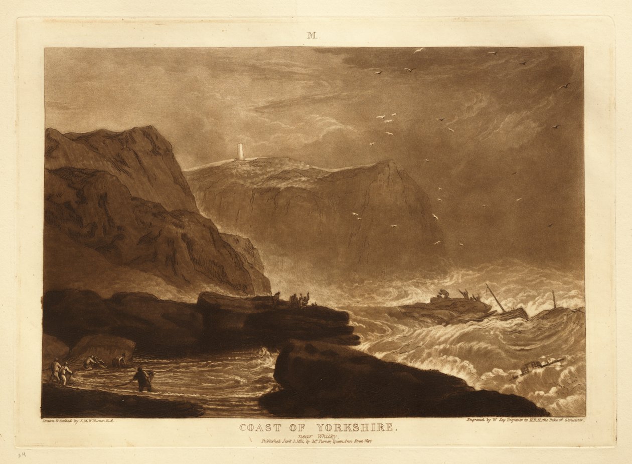Kust van Yorkshire door Joseph Mallord William Turner