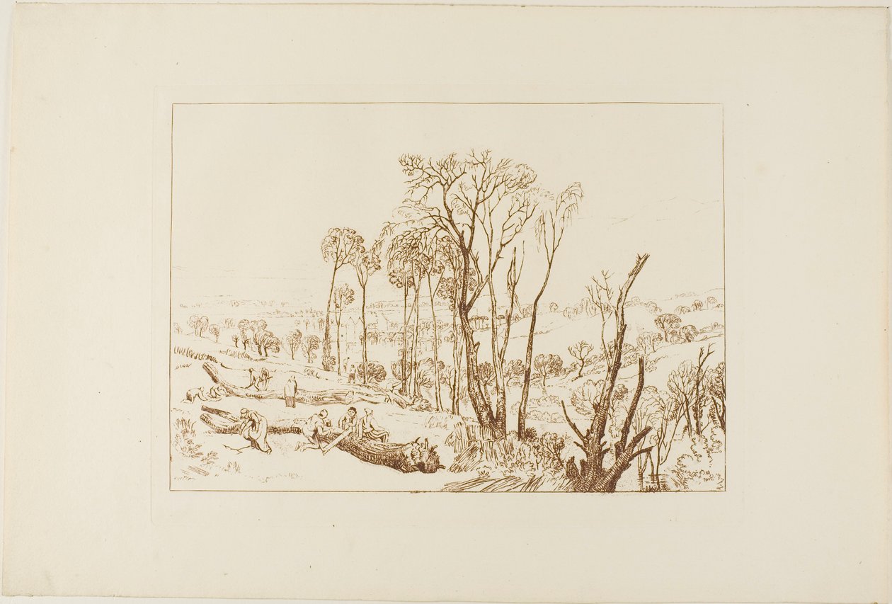 Crowhurst, plaat 76 uit Liber Studiorum door Joseph Mallord William Turner