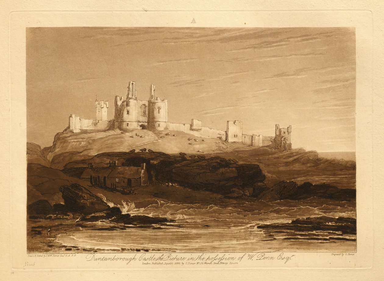 Kasteel Dunstanborough door Joseph Mallord William Turner