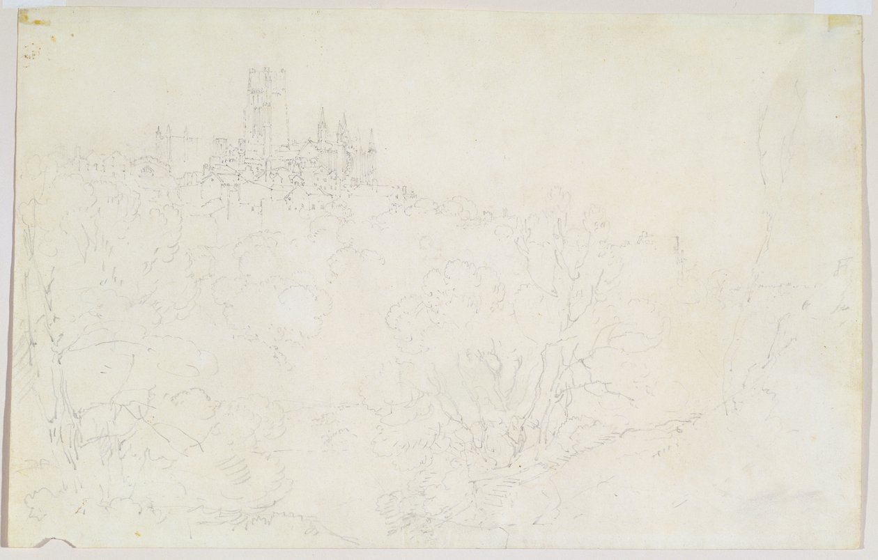 Durham, ca. 1801 door Joseph Mallord William Turner