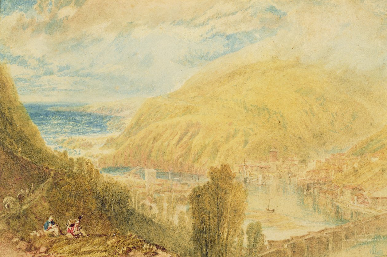 Oost en West Looe, Cornwall door Joseph Mallord William Turner
