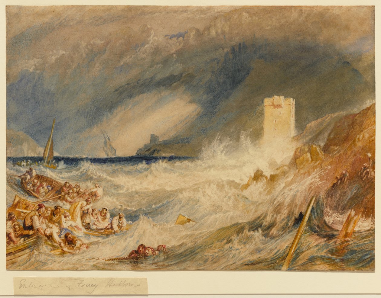 Ingang van de haven van Fowey, Cornwall door Joseph Mallord William Turner