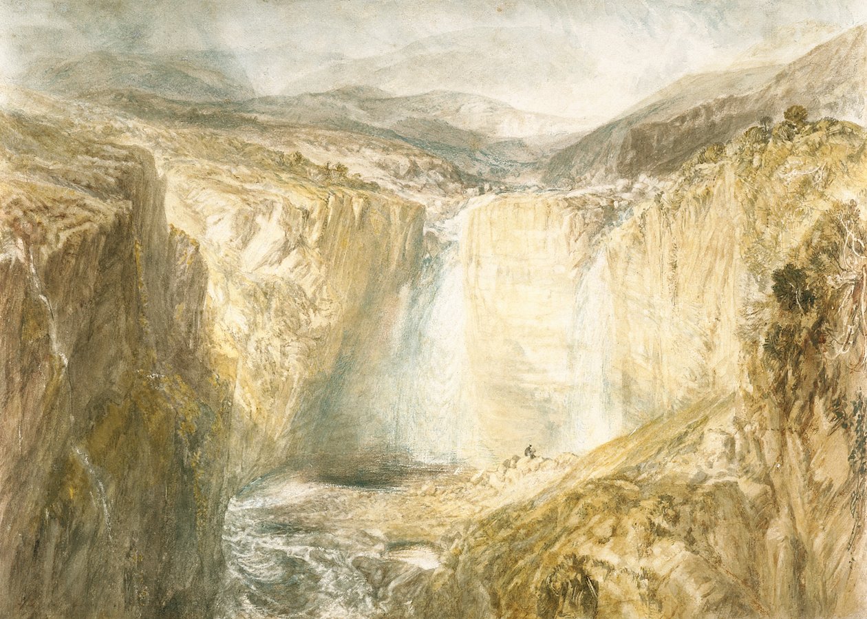 Waterval van de Tees, Yorkshire door Joseph Mallord William Turner