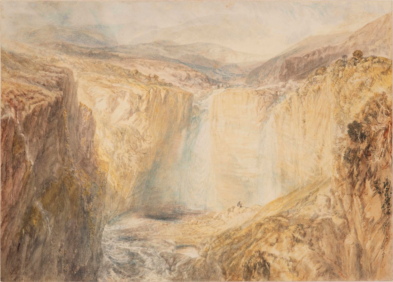 De watervallen van de Tees, Yorkshire door Joseph Mallord William Turner