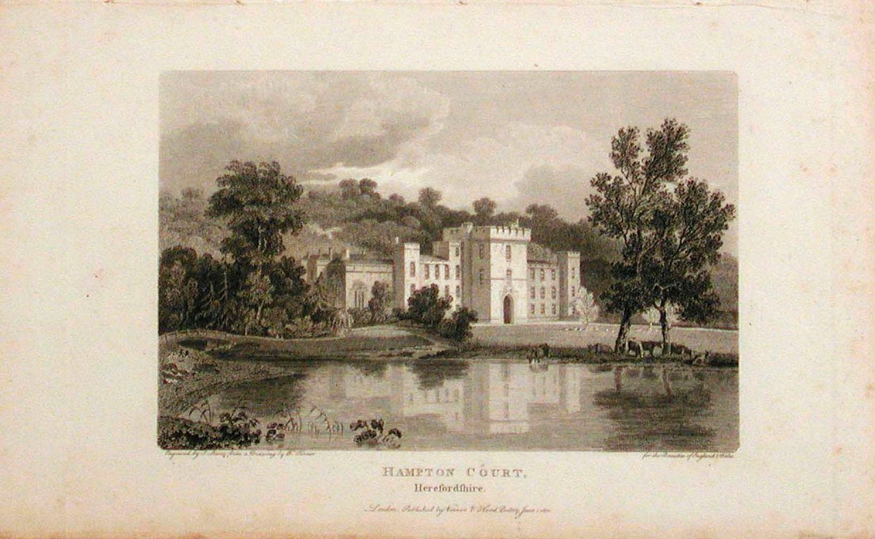 Hampton Court, Herefordshire door Joseph Mallord William Turner