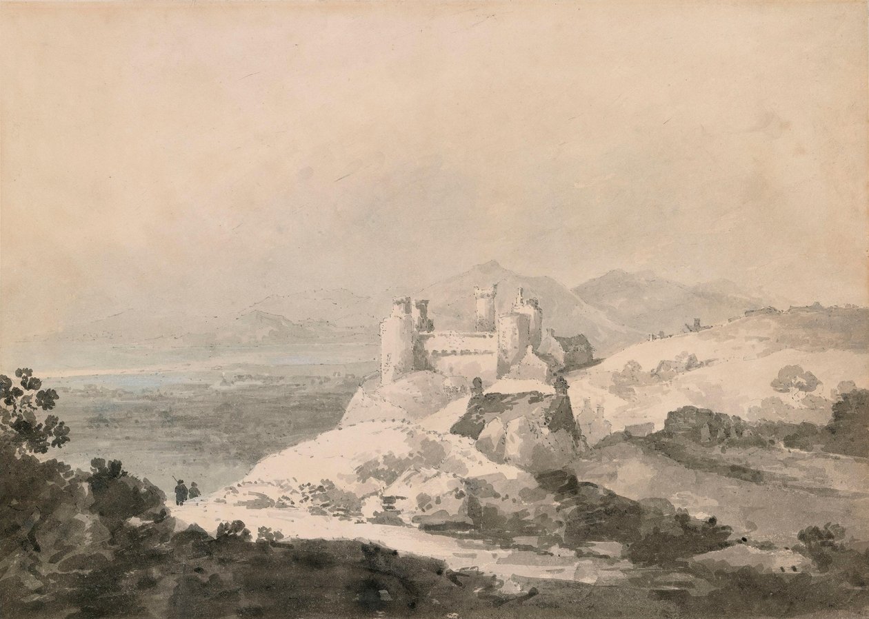 Kasteel Harlech, Wales, vanuit het zuiden door Joseph Mallord William Turner