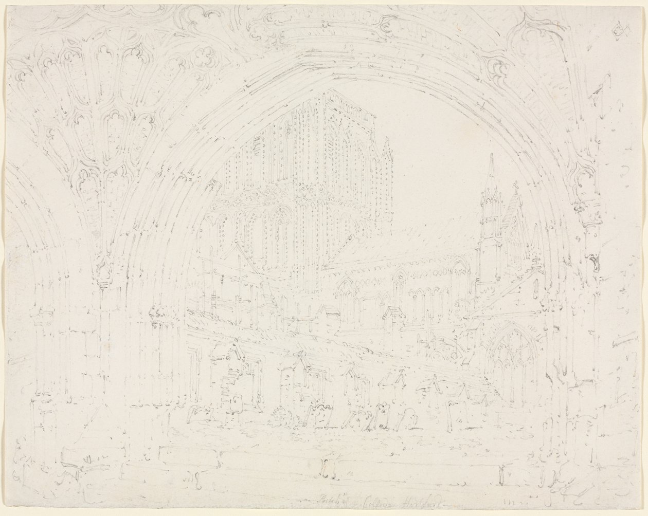 Kathedraal van Hereford door Joseph Mallord William Turner
