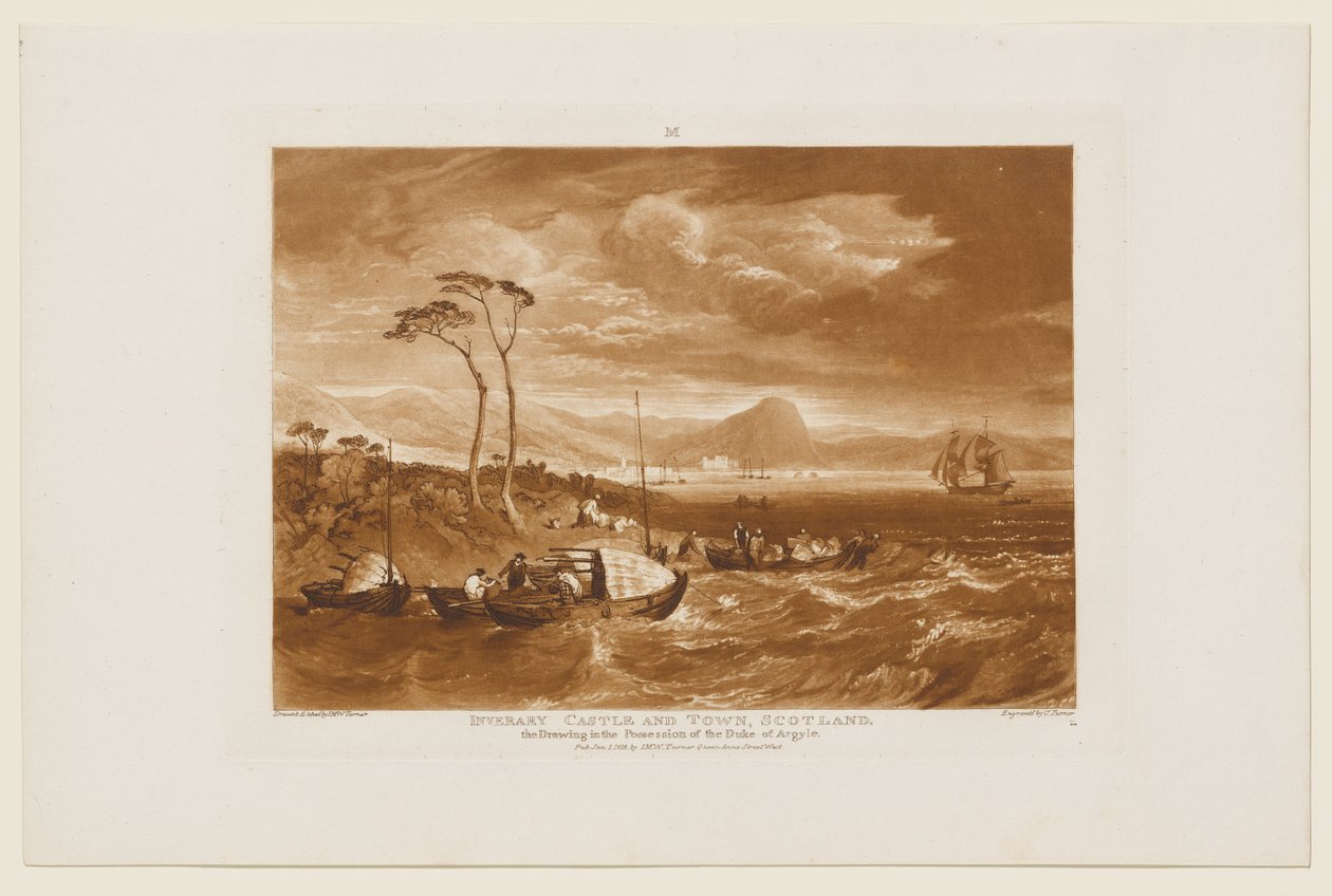 Kasteel en stad Inveraray door Joseph Mallord William Turner