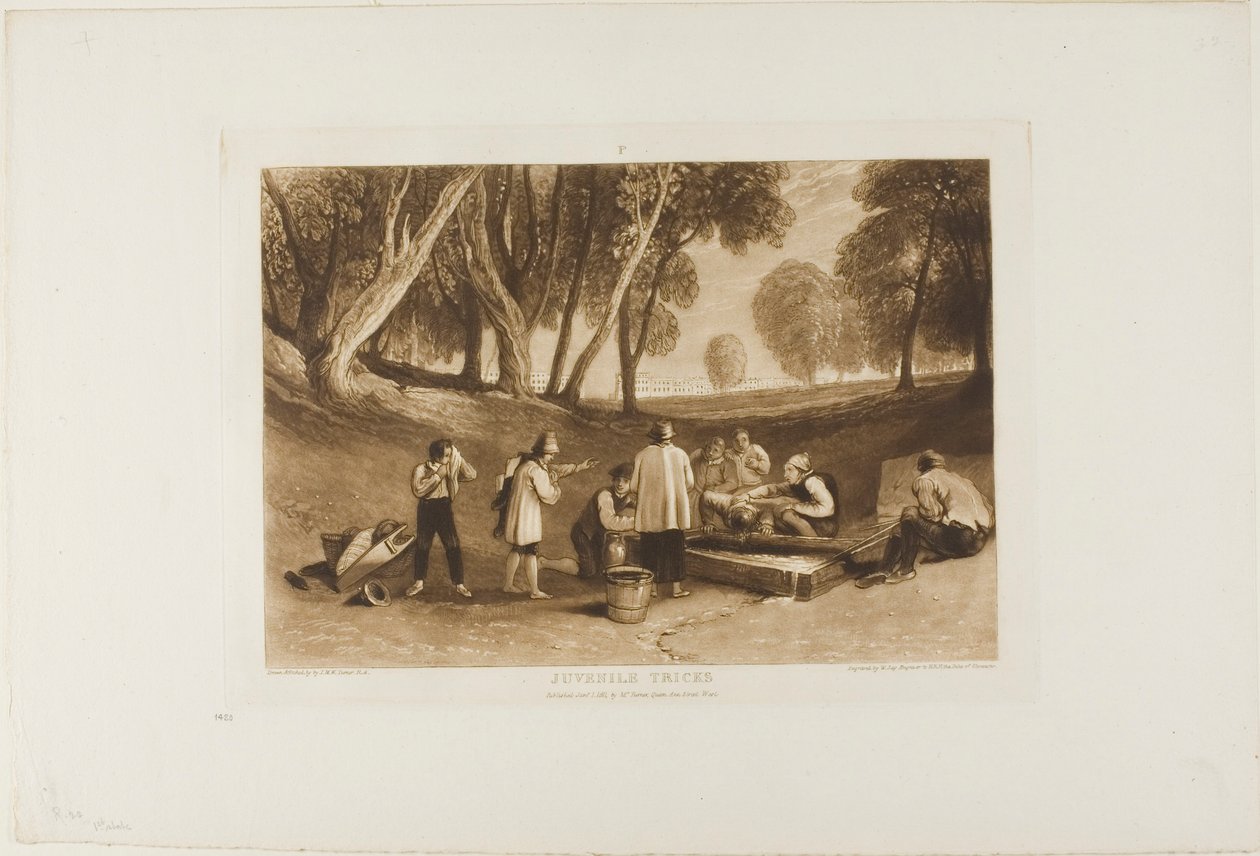 Jeugdige Streken, plaat 22 uit Liber Studiorum door Joseph Mallord William Turner