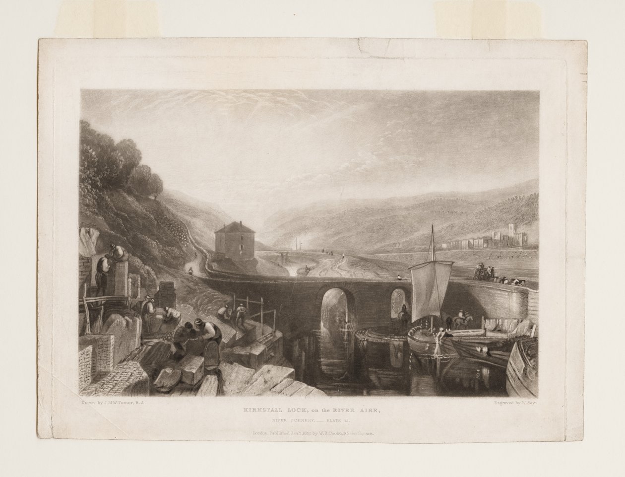 Kirkstall Lock op de rivier Aire door Joseph Mallord William Turner