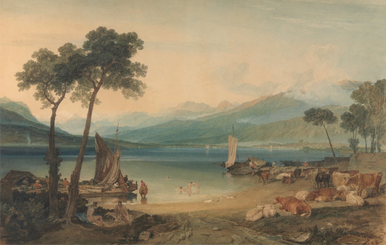 Meer van Genève en de Mont Blanc door Joseph Mallord William Turner