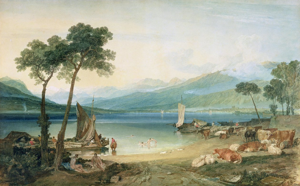 Meer van Genève en Mont Blanc door Joseph Mallord William Turner