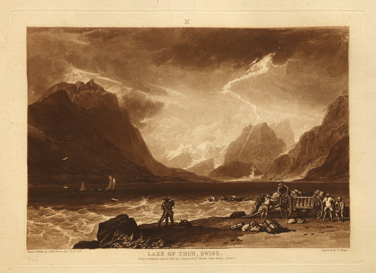 Meer van Thun door Joseph Mallord William Turner