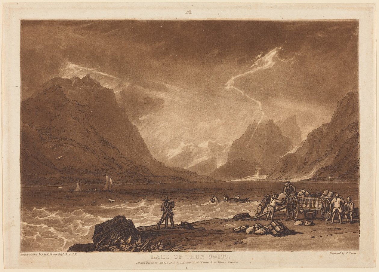 Meer van Thun door Joseph Mallord William Turner
