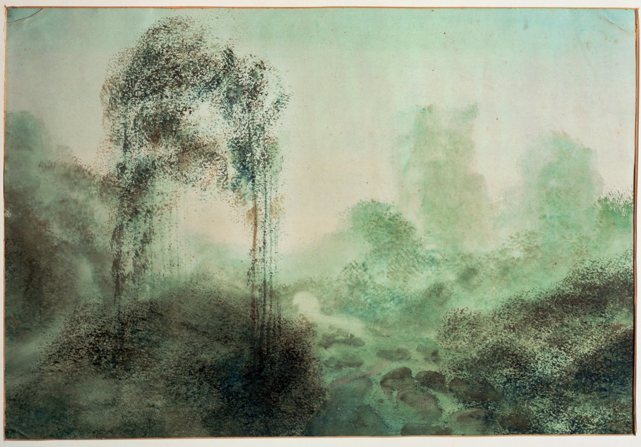 Landschap in de mist door Joseph Mallord William Turner