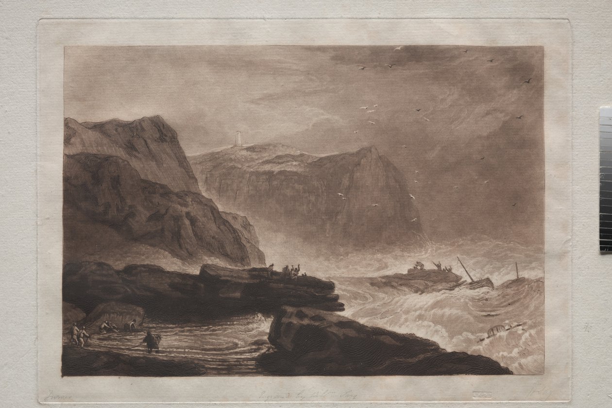 Liber Studiorum: Kust van Yorkshire, nabij Whitby door Joseph Mallord William Turner
