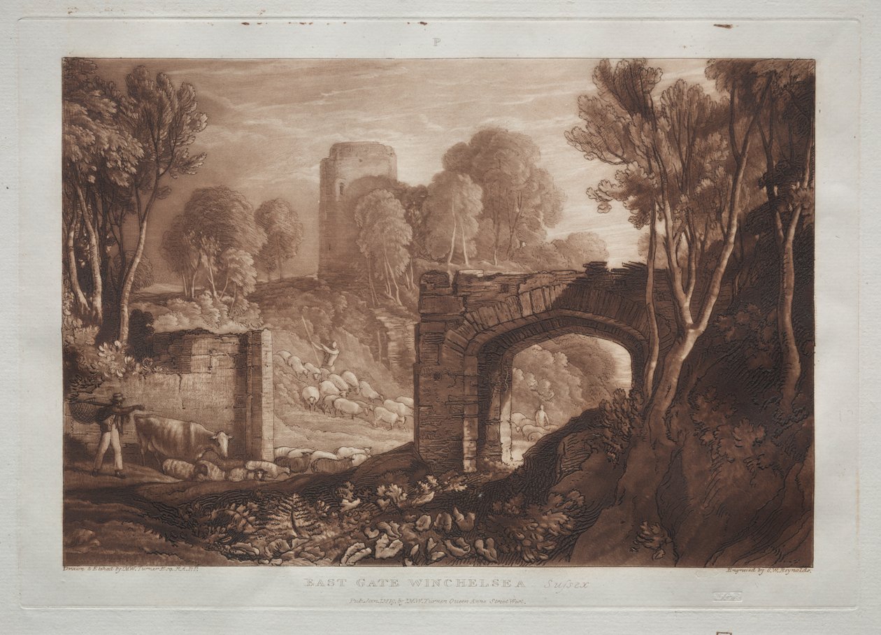 Oostpoort, Winchelsea, Sussex door Joseph Mallord William Turner