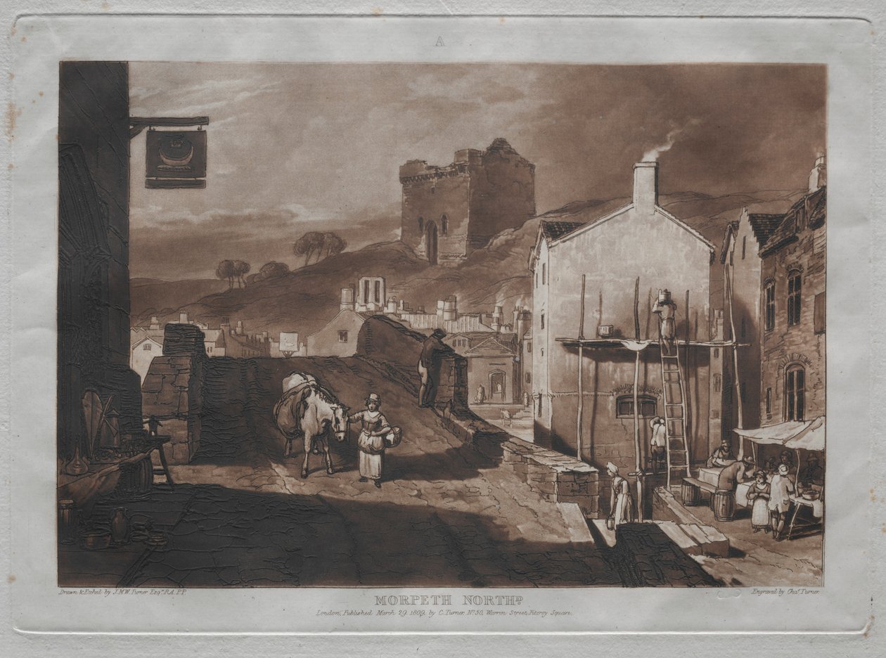 Liber Studiorum: Morpeth Noord door Joseph Mallord William Turner